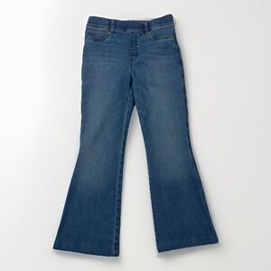 Spanx Flare Jeans Pull-On Blue High Rise Tummy Control Stretch Size M 20960R